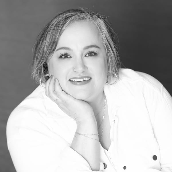 5 40 over 40 Black and white business portrait of Katie Plummer, owner of Studio Kate Portrait Design in Noblesville, IN.